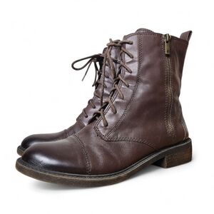 Lucky Brand LK-NOLINA Brown Leather Ankle Boots  Size 9.5 Womens